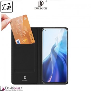 Dux Ducis dirbtinės odos atverčiamas dėklas - juodas (telefonams Xiaomi Mi 11) Dux Ducis dirbtinės odos atverčiamas dėklas - juodas (telefonams Xiaomi Mi 11)